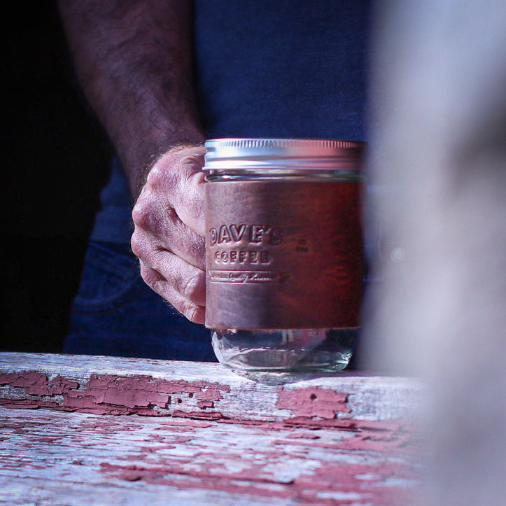 Leather Mason Jar Mug - Brown — Clarke & Barba